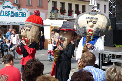 Die mobile Band The Sax Puppets live